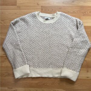 Rachel Zoe Cream and Beige Knit Sweater